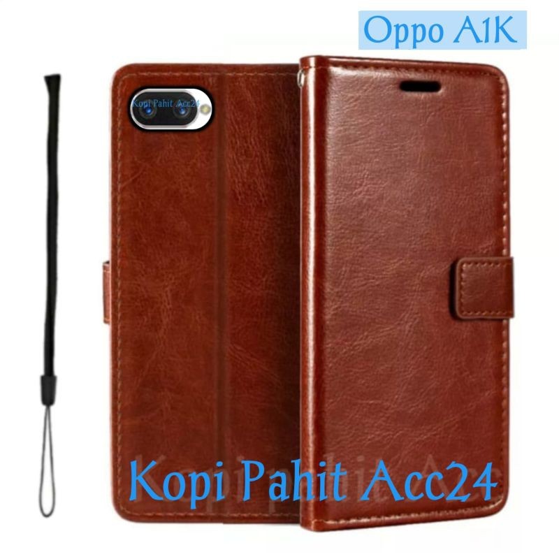 Case Untuk Hp Oppo A1K Cph1923 Flip Cover Wallet Sarung Hp Casing Dompet Flip Magnet