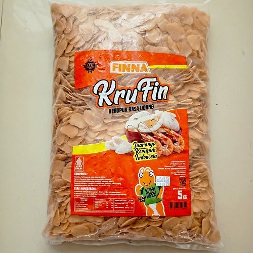 

Kerupuk Finna Krucil rasa Udang & bakwan kemasan zak 5kg