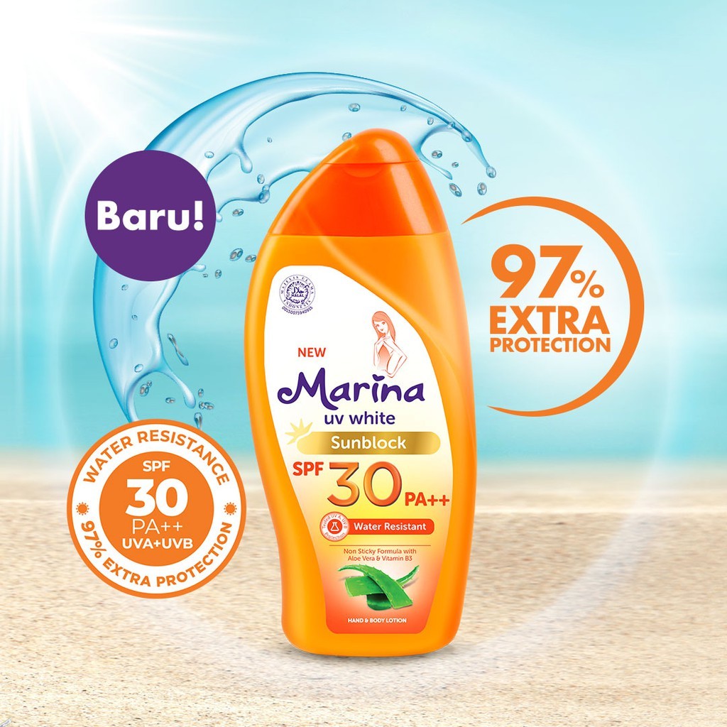 Marina UV White Sunblock SPF 30 85 ml - RF KOSMETIK KENDARI