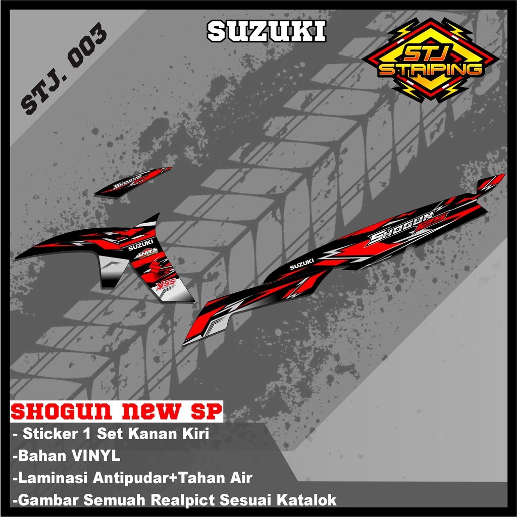 Sticker Striping SHOGUN NEW SP - Stiker Striping  Variasi Motor SHOGUN 125 SP Desain Racing STJ.003