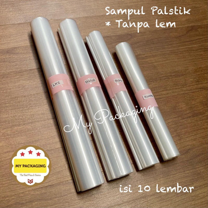 

Sampul buku PLASTIK ukuran kwarto / boxy / diktat / LKS - ECER 10 LEMBAR - my packaging vplast [ COD ]