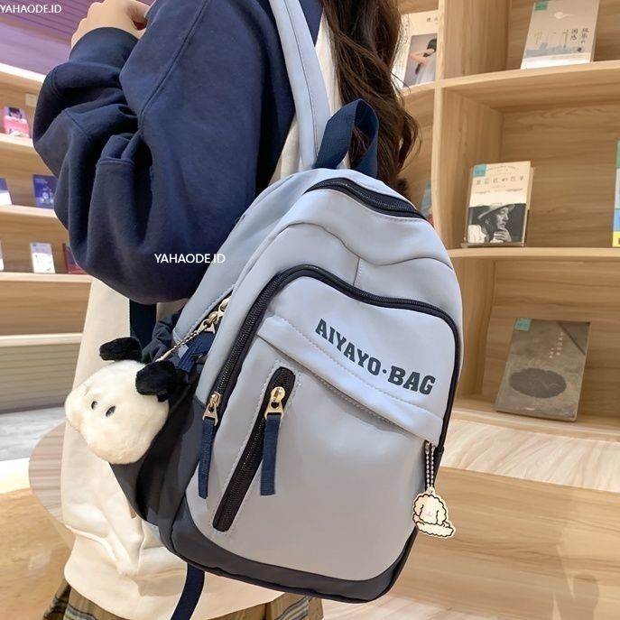 YAHAO-Tas Sekolah Ringan Anak Laki-laki Dan Perempuan Sekolah Dasar Ransel Perjalanan Kasual Sederha