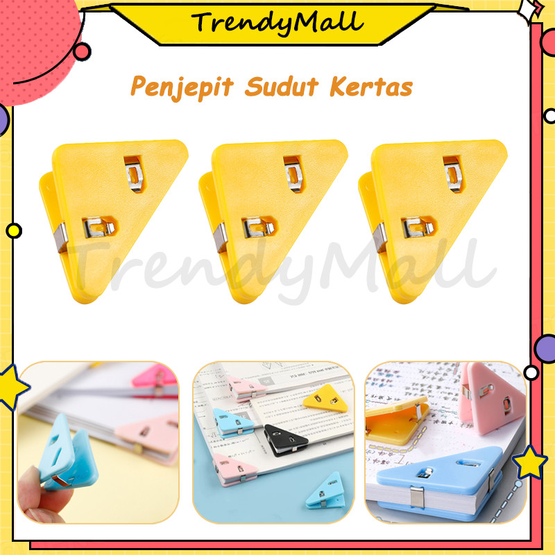 

Paper Clip Segitiga Warna-Warni /Penjepit Buku Akrilik /Klip Sudut