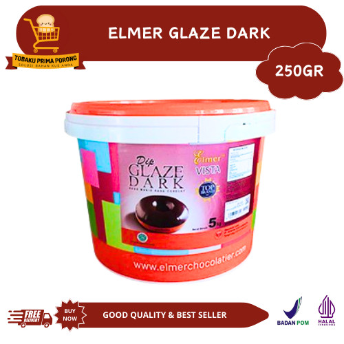 

Elmer Dip Glaze Dark 250gr / topping donat cokelat / cokelat topping