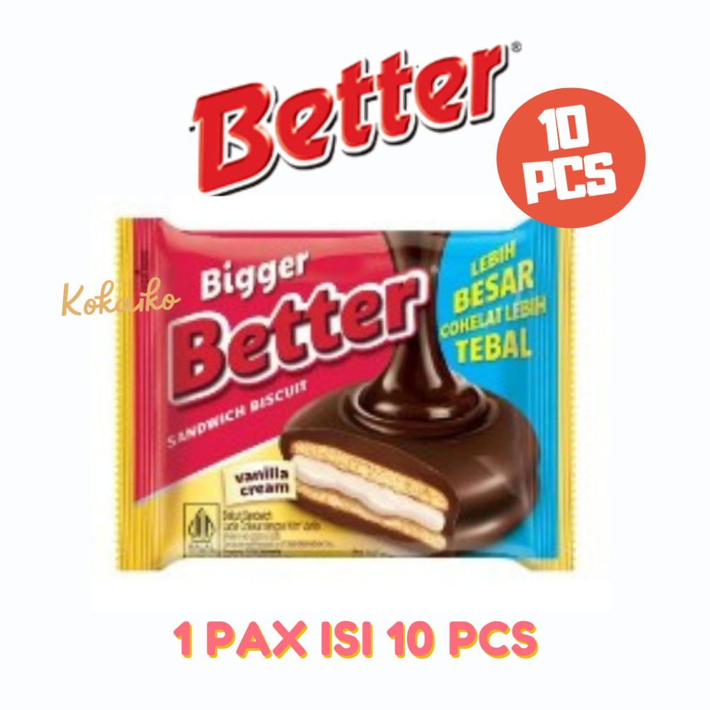 

Better Biskuit Sandwich 1 Renceng isi 10 pcs - 27 gram - Biskuit Sandwich