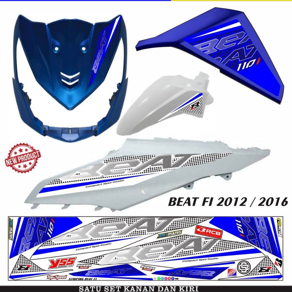 STIKER MOTOR HONDA BEAT FI 2012 / 2016 / STRIPING BEAT FI STIKER WARNA