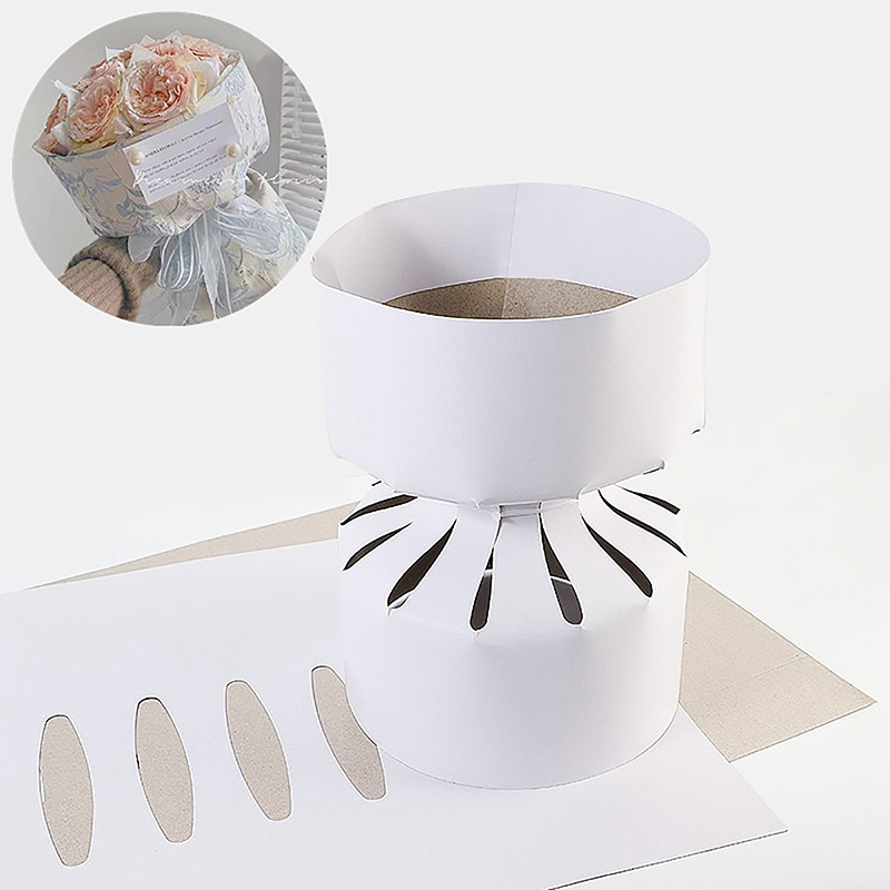 

10pcs Round Bouquet Stereotype Kraft Paper Flowers Rose Package Lining Wrapping Paper Flower Shop Materials Auxiliary Tool