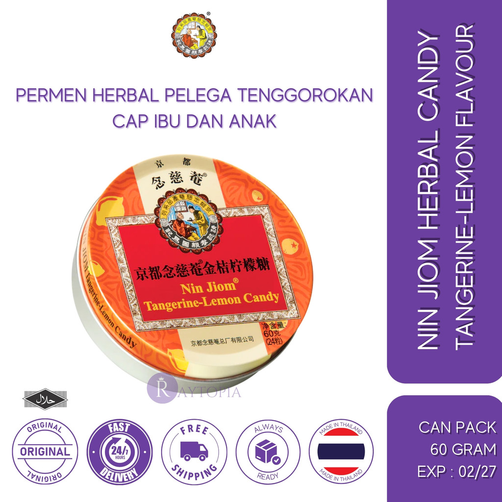 

Nin Jiom Herbal Candy Kemasan Kaleng 60 Gr Tangerine Lemon Flavour Thailand