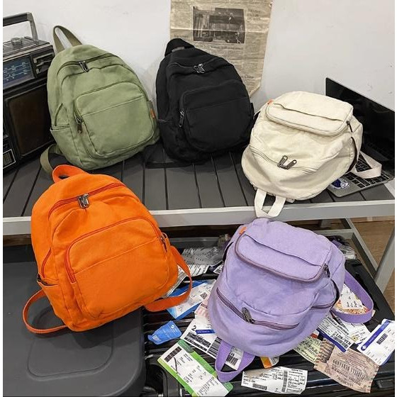 Tas Bahu Kecil Niche/ Tas Untuk Buku/ Tas Ransel Wanita Import/ Tas Sekolah Bahan Kanvas/tas mini