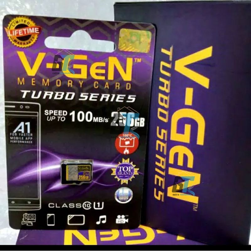 Memori Micro SD 256 GB V-Gen Original Class 10 Turbo Series