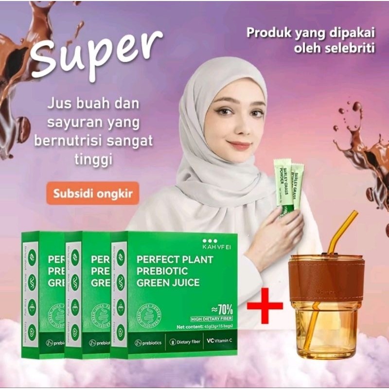 

PERFECT PLANT PREBIOTIC GREEN JUICE GREEN PROBIOTIC JUICE 1 BOX 15 SACHET | JUS SALAD SAYURAN INSTAN