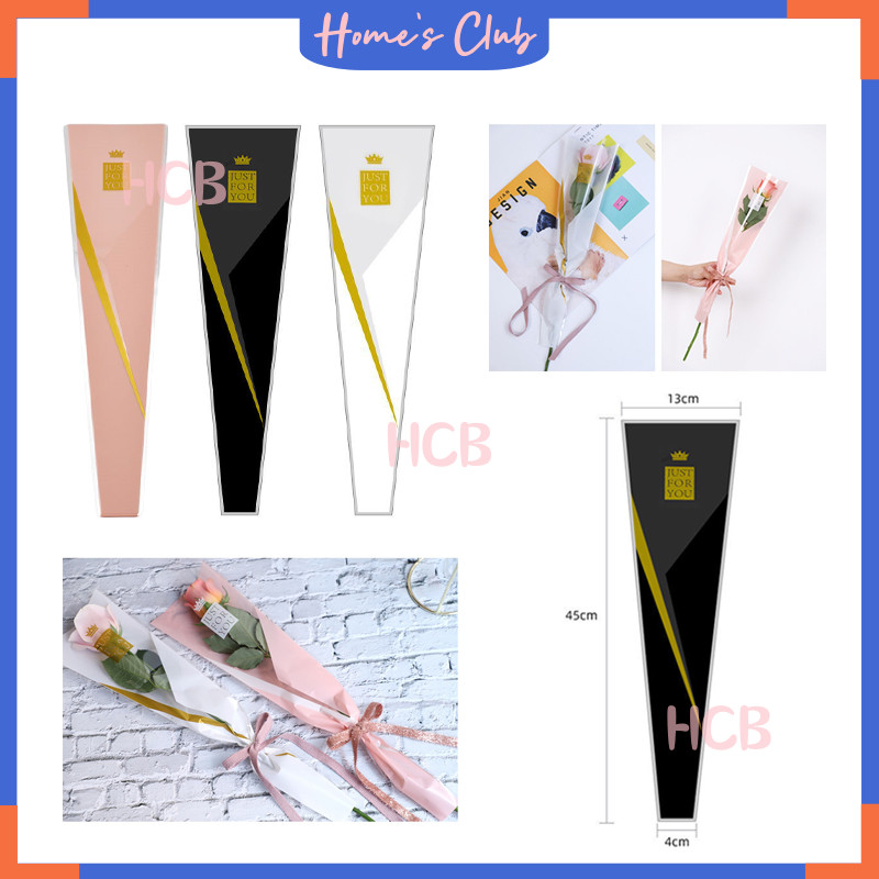 

Plastik Bungkus Bunga 50 Pcs / Kertas Pembungkus Buket Satu Bunga Mawar