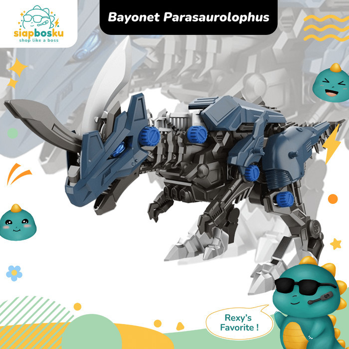 MAINAN COMBAT ROBOT DINOSAURUS DIY ACTION FIGURE - B. PARASAUROLOPHUS - Parasaurolophus