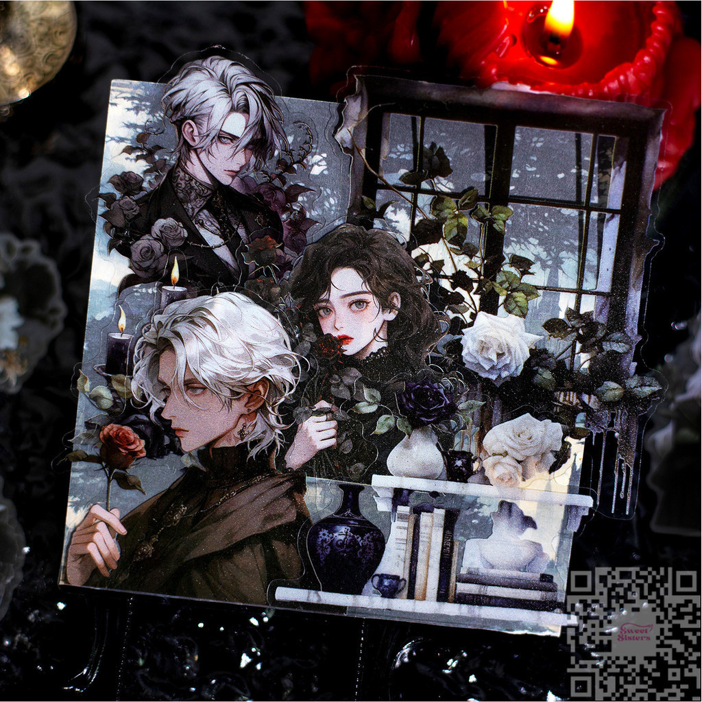

[30 Pcs/Pack] Sticker Dark Academy Series PET Anti Air DIY Scrapbook Deco Stiker Aesthetic Gothic
