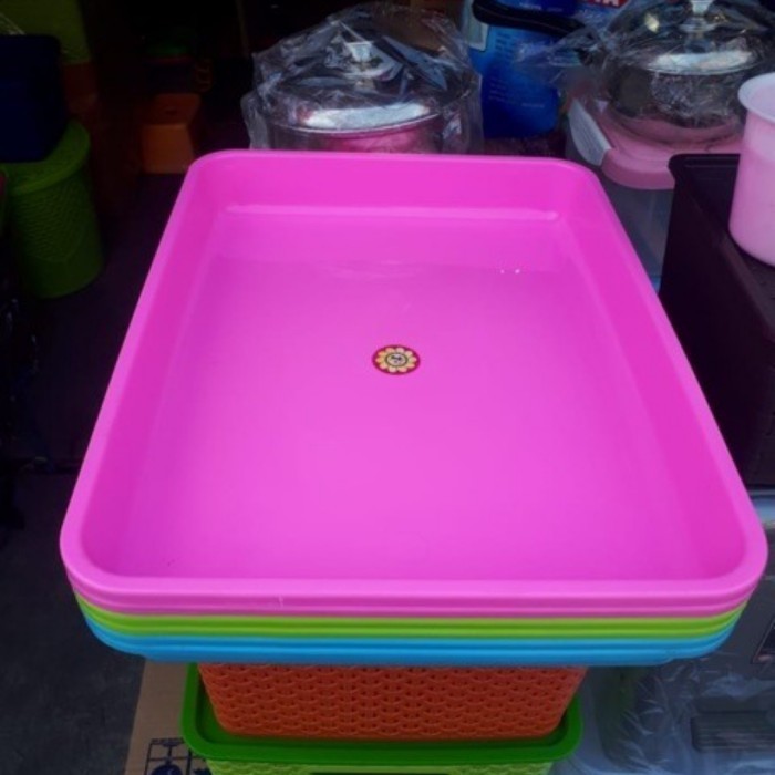 Nampan Plastik Jumbo Imperial 5555 Tantos/ Nampan Kotak Plastik Warna Cerah Awet 5555 TANTOS