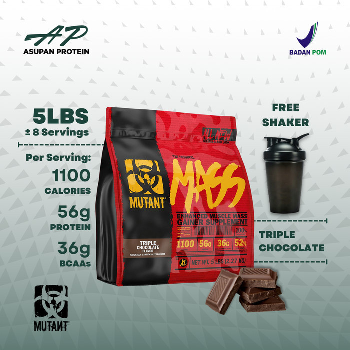 Mass Gainer Mutant Mass 5 LBS Muscle Mass Gainer