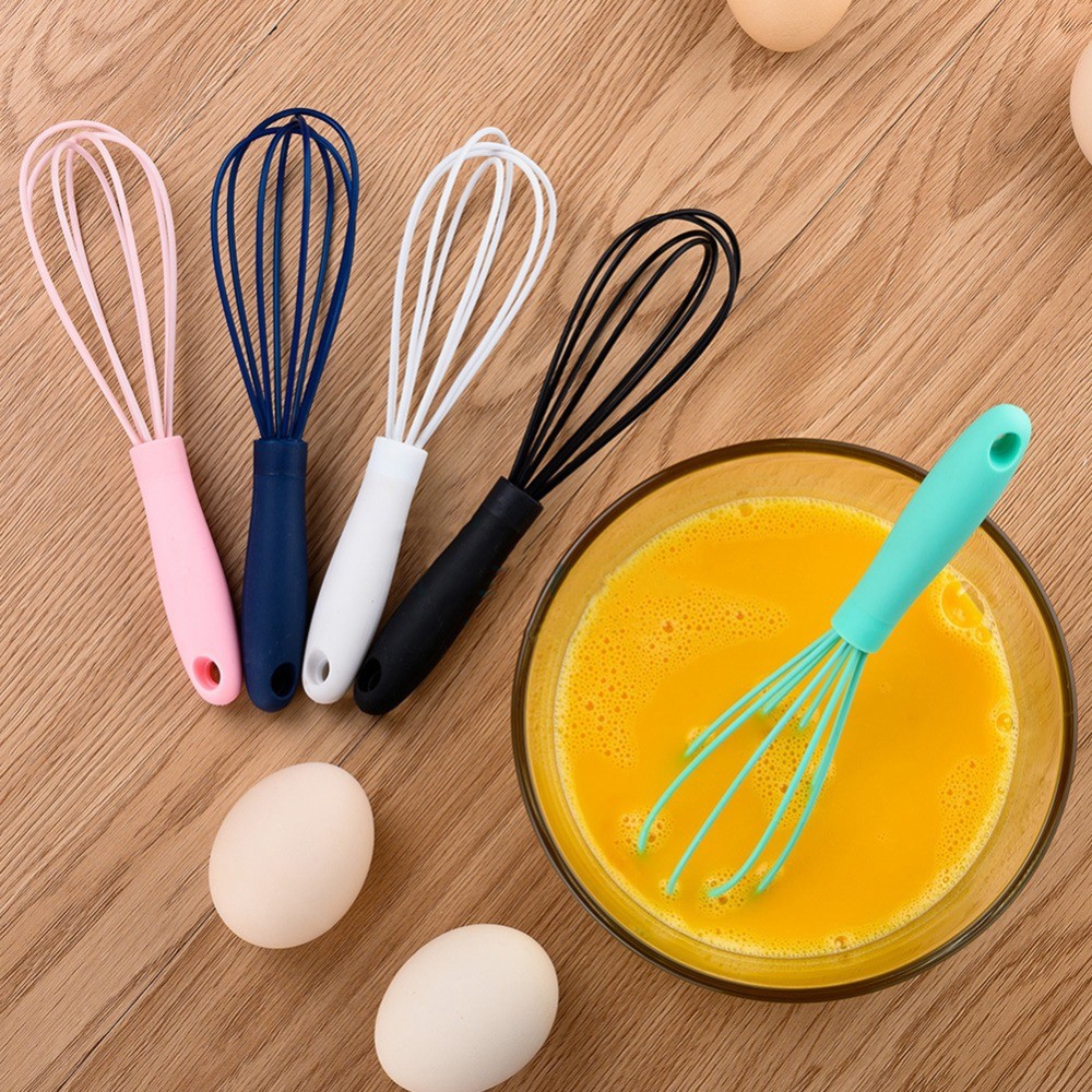 

Mini Silicone Wood Handle Egg Agitator Egg Tool for Chocolate Cream Butter Whisk Egg Beater Egg Mixer Kitchen Utensils