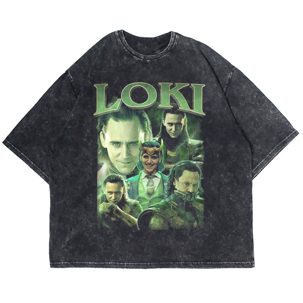 Patternmerch "Loki studio marvel bootleg" Oversize T-shirt | washed tee | kaos vintage