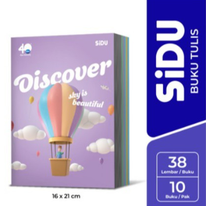 

BUKU TULIS SIDU 38 LBR / BUKU SEKOLAH [PACK- 10PCS]