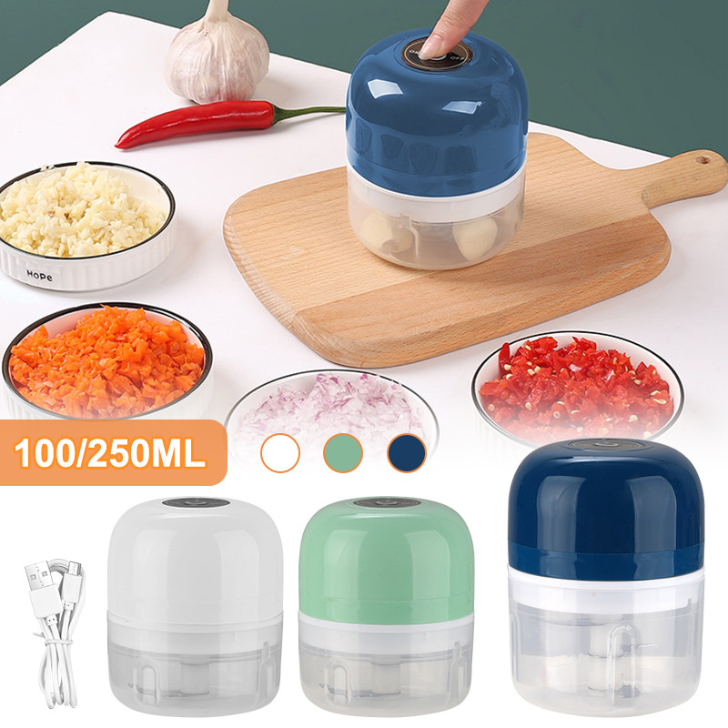 

100/250mL Mini Electric Garlic Beater Chopper USB Ginger Masher Machine Sturdy Durable Chili Vegetable Crusher Kitchen Tools