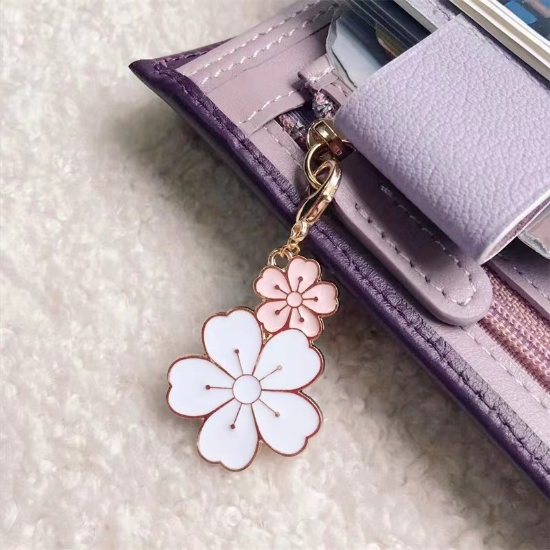 

New Sakura zipper head for Journal Notebook Pearl Pendant Organizer Decoration Cute Planner Accessories