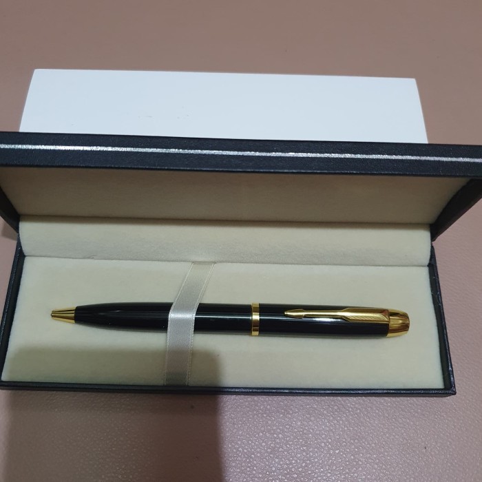 

[New] Pulpen Parker Sonnet TW LQ Black GT Klip Emas Free Grafir Nama