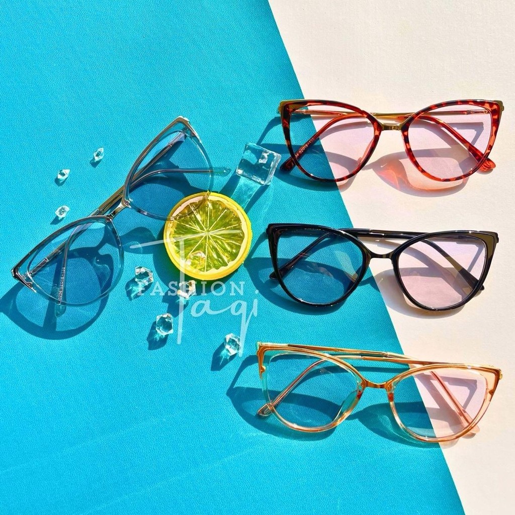 Kacamata Cate Eyes Wanita TF5234 Paket Kacamata Lensa Optik Minus Silinder dan Plus - Kacamata Minus