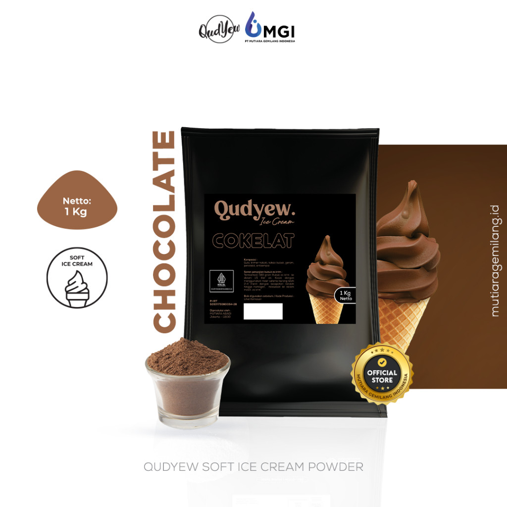 

. Qudyew ES KRIM POWDER 1 KG - COKLAT - . Qudyew Ice Cream Powder Chocolate 1 Kg / Bubuk Es Krim Coklat 1 Kg Premix