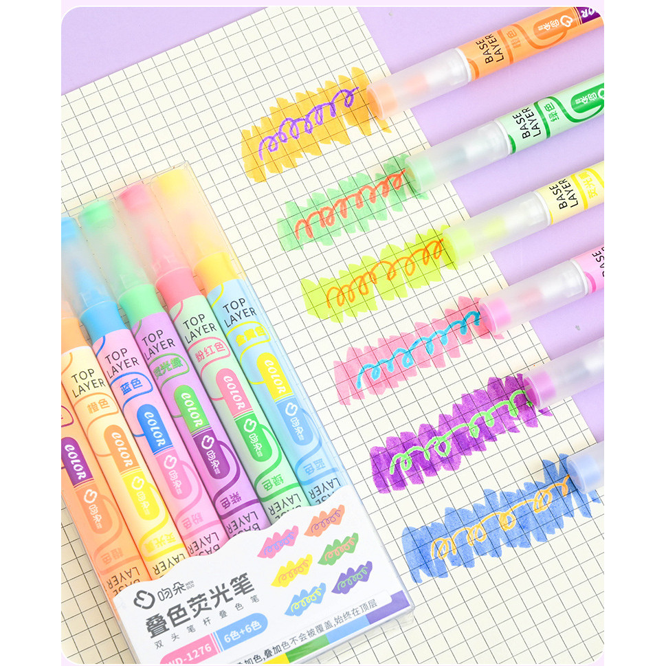 

VIRAL!! STABILO 2IN1 UJUNG TIP BERBEDA DAN MEMILIKI 12 WARNA BERBEDA DALAM 6 PCS