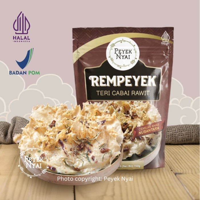

BEST SELLER Peyek Nyai | Rempeyek Teri Cabai Rawit (Pouch)