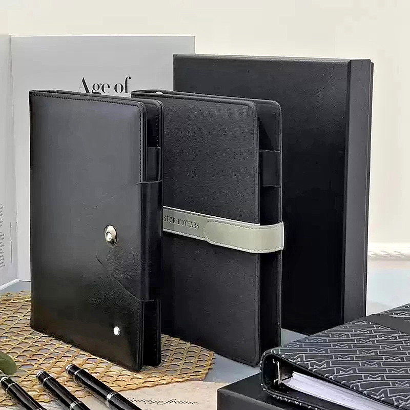 

AGD Luxury Notebook MB Classic Style Leather Cover & Quality Paper Chapters Unique Loose-leaf Top Design With Sheet Inside