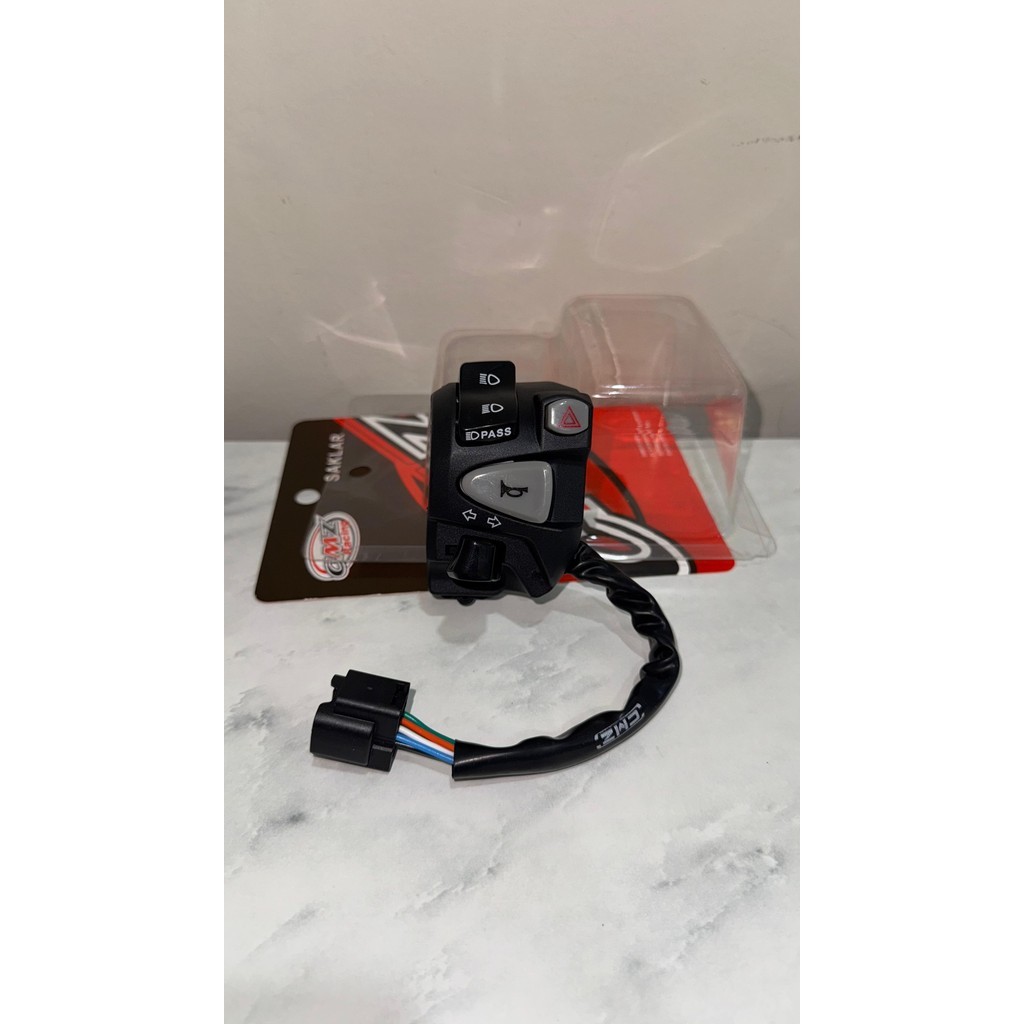 Saklar Kiri Vario 125/150 New Led Hazard + Tombol Flash Tembak Holder All New Vario 125 150 Led