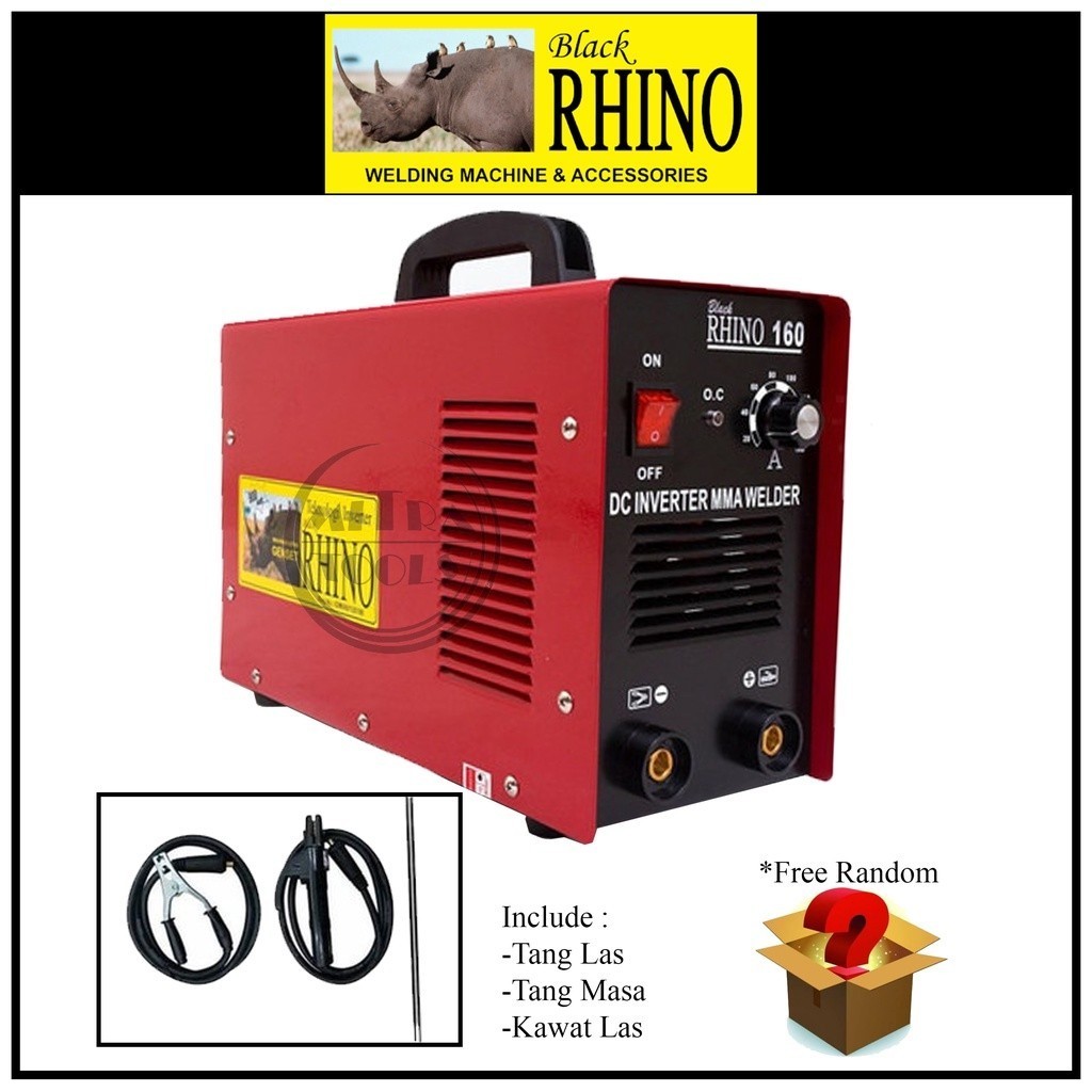 RHINO Mesin Las / Travo Las Listrik Inverter MMA 160A 900Watt Original