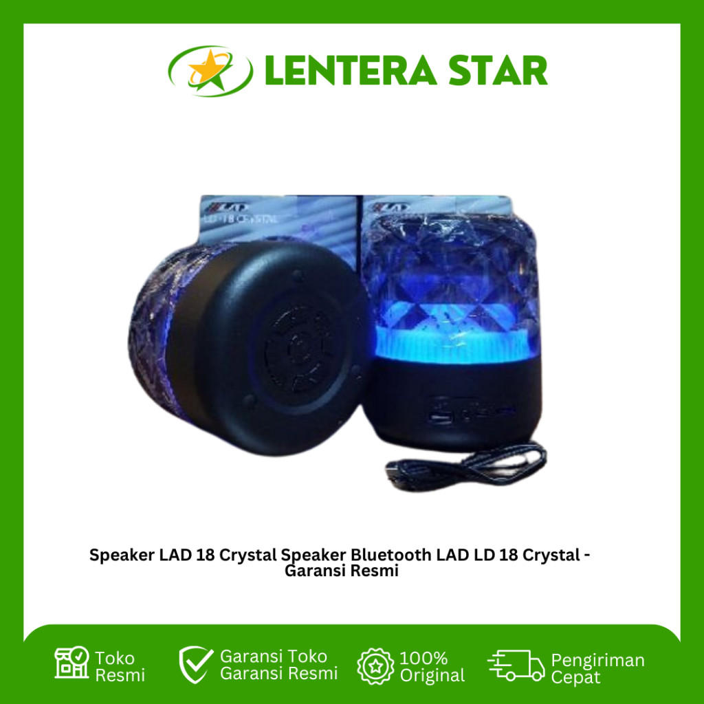 Speaker LAD 18 Crystal Speaker Bluetooth LAD LD 18 Crystal - Garansi Resmi