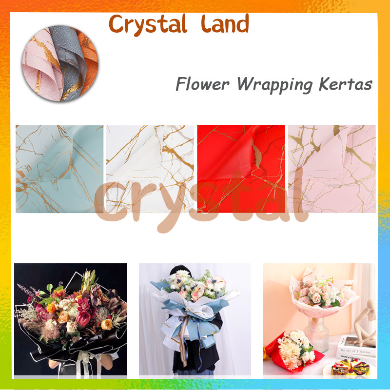 

Cellophane Marble Gold / Wrapping Paper Motif Marble / Kertas Buket Bunga Bungkus