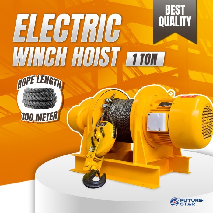 Electric Winch Hoist 1 - 5 Ton 100 Meter / Katrol Elektrik 100 Meter - 1 TON