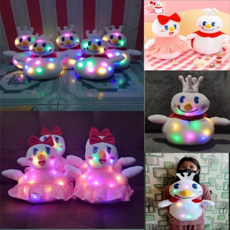 Boneka Mixue LED Boneka Bantal Mixue Viral Ice Cream Mixue