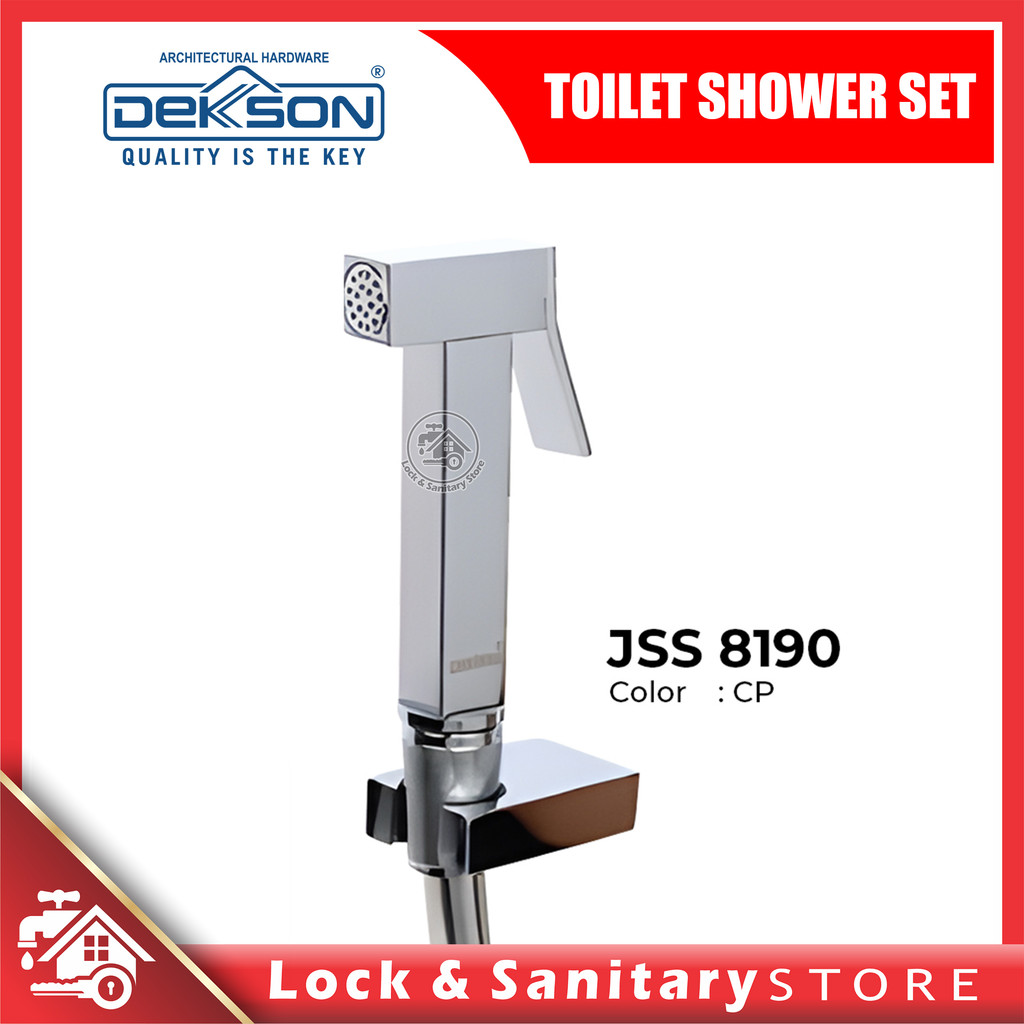 JET SHOWER SET DEKKSON JSS 8190 CP Complete Hose 120 Cm Keran Semprot Toilet Cebok Closet Duduk Jet 