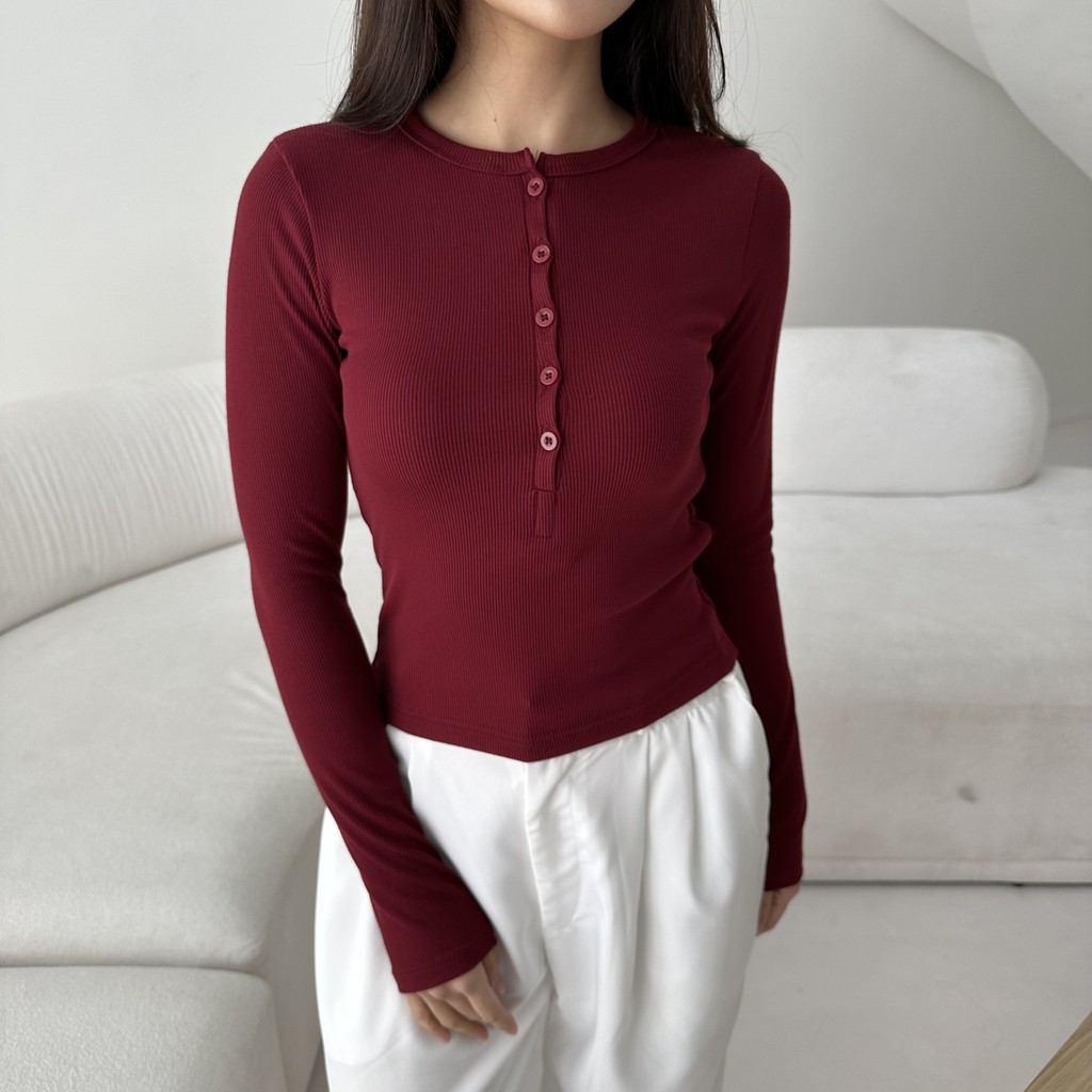 NORI TOP - Atasan Knit Wanita Lengan Panjang High Neck Turtle Boat Neck Drape Cowl Korean Top Basic