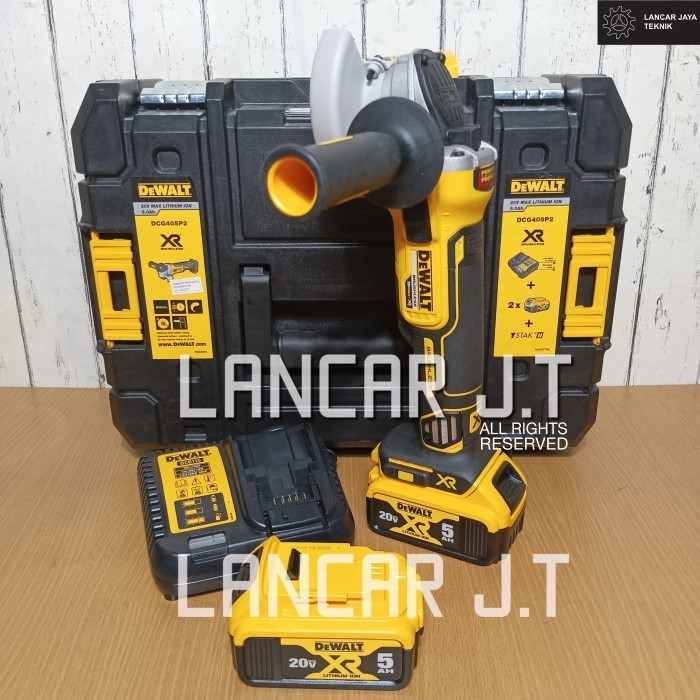 MESIN GERINDA BATERAI DEWALT DCG405P2 ANGLE GRINDER DEWALT CORDLESS BRUSHLESS DCG 405 DCG406N DCG 40