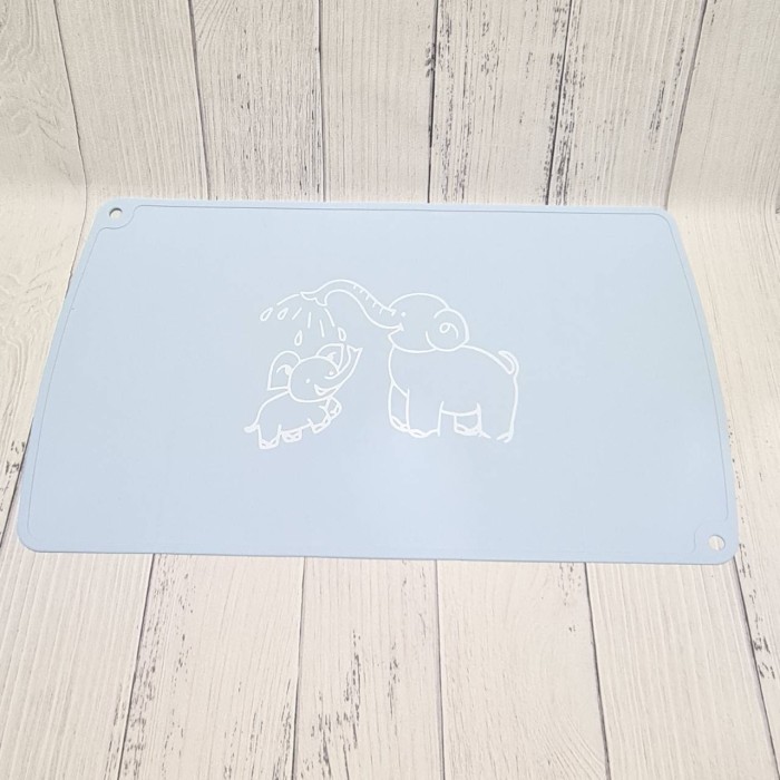 Anand silicone kids dining mat / silicone mat / table mat / tatakan makan - blue