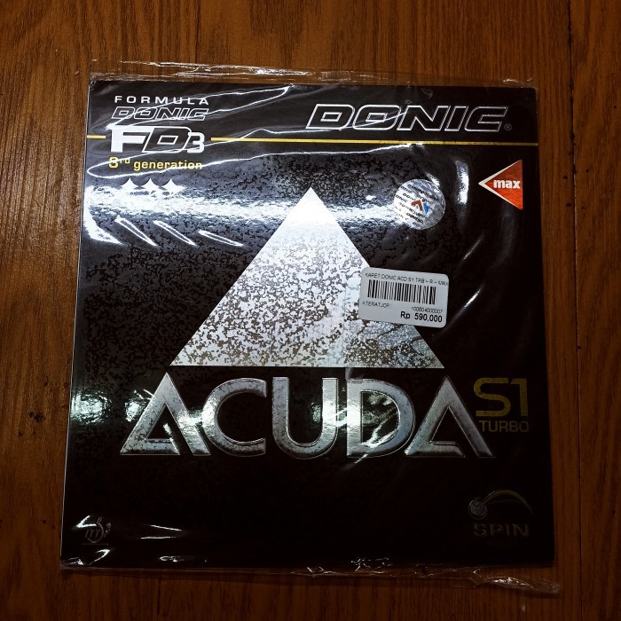 Karet Bet Donic ACUDA S1 TURBO (100% ORIGINAL) - Merah