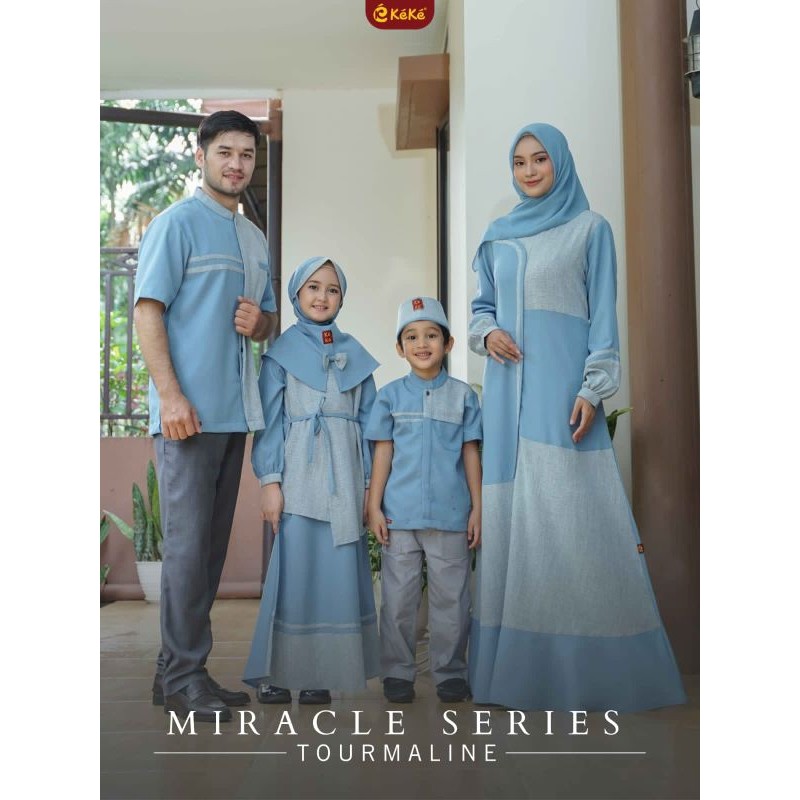 Couple Keluarga, Baju Koko Couple Ayah Ibu Dan Anak, MIRACLE SERIES TOURMALINE
