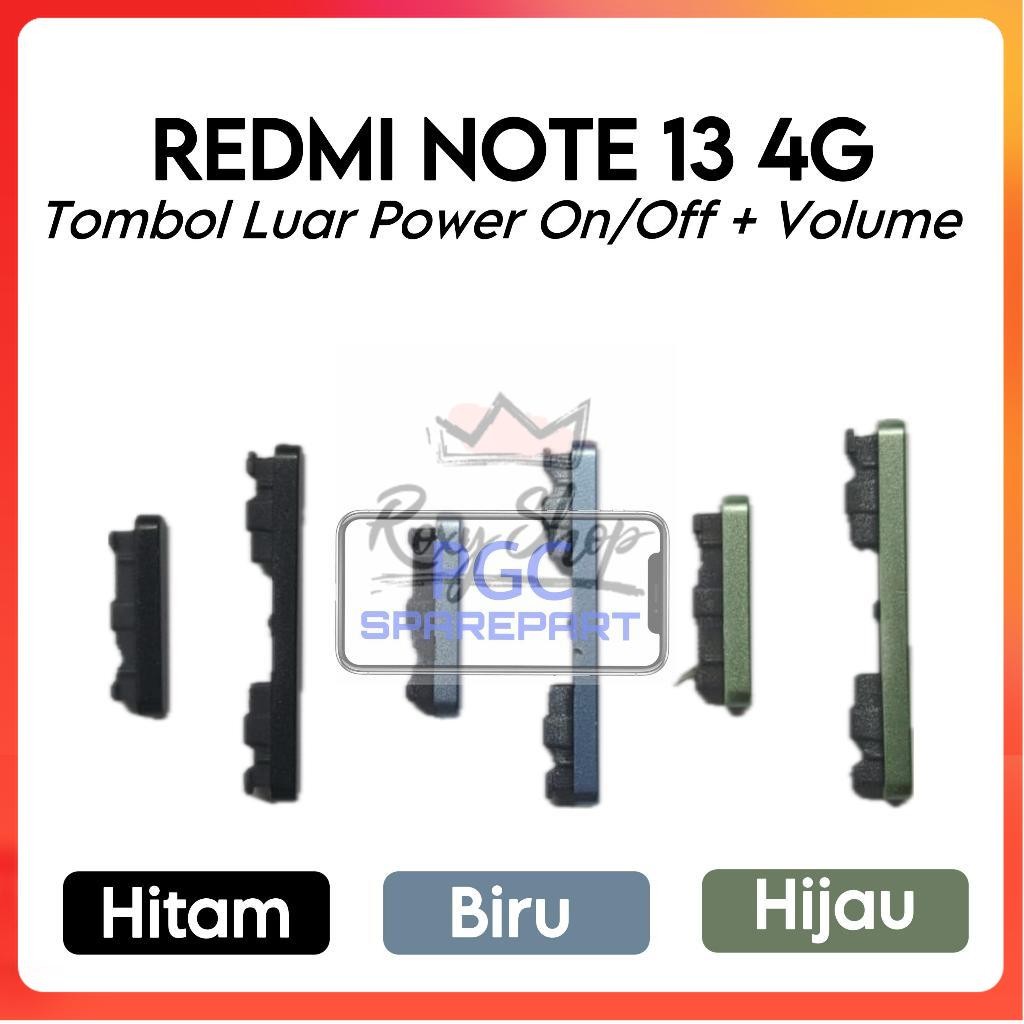 Ori 1 Set Tombol Luar Power On Off + Volume Xiaomi Redmi Note 13 4G / 23129RAA4G / 23124RA7EO - Butt