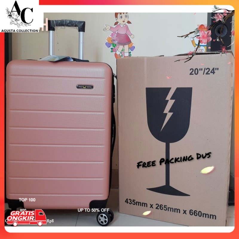 Koper Terkini / Tas Wanita Kekinian / FREE PACKING DUS KOPER 24 INCH 001 POLO VIENNA, KOPER UMROH BE