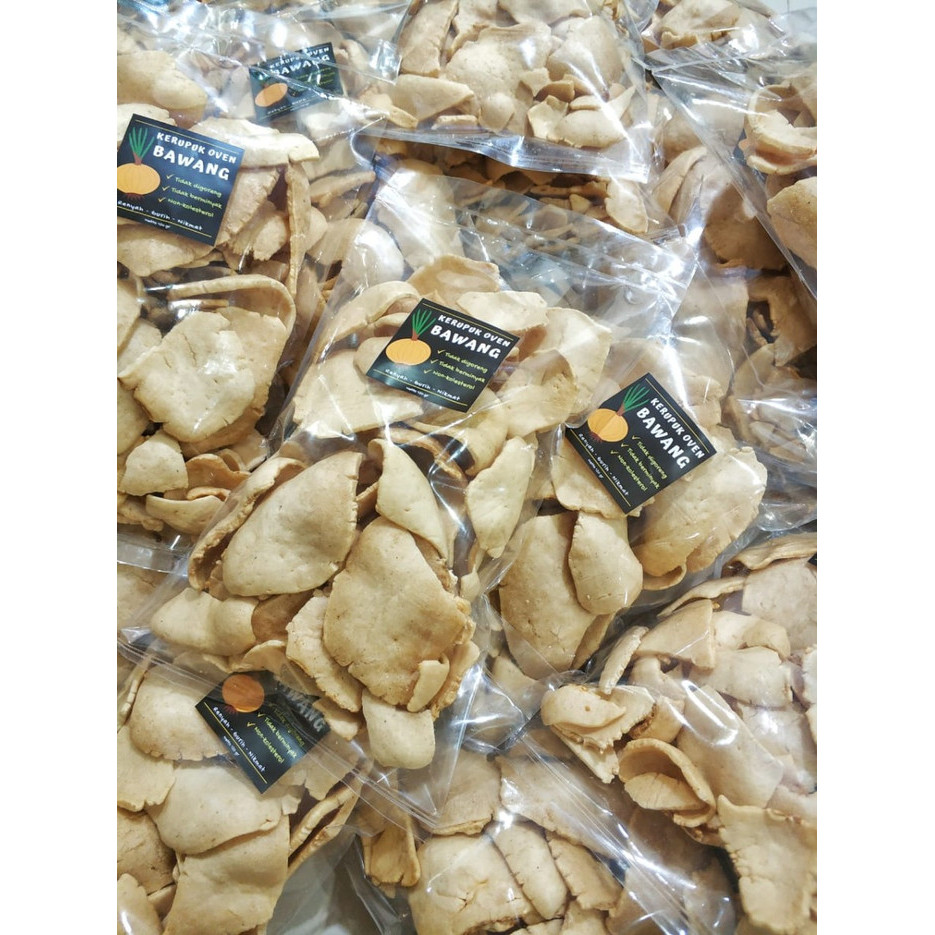 

Kerupuk Oven Bawang - No MSG, Non Kolesterol Khusus Reguler/Next Day