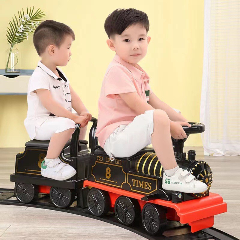 Ride On Train Track Toy Train Electric Car Child Baby Walker Stroller Toy Baby Ride 1 Year Electric 