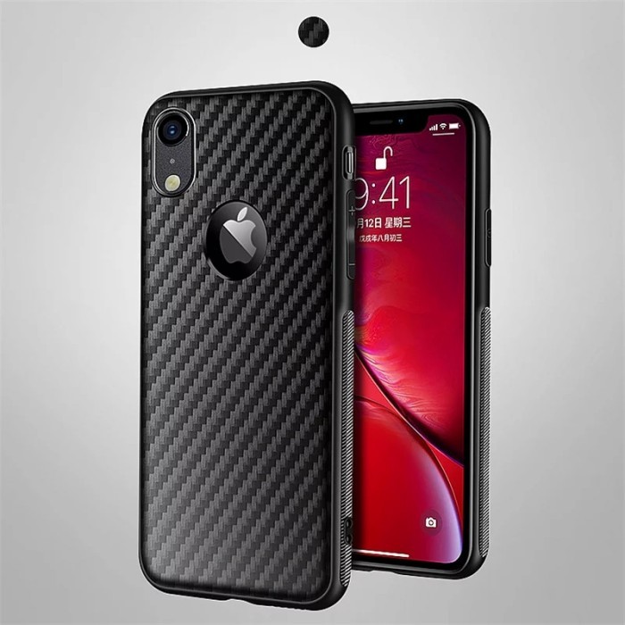 CASE IPHONE XR SLIM FIT CASE CARBON FIBER ANTI PANAS