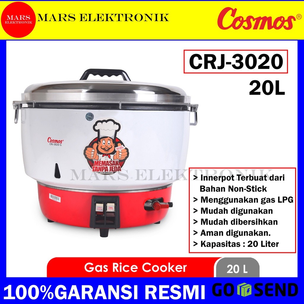 RICE COOKER COSMOS CRJ-3020 GAS RICE COOKER CRJ 3020