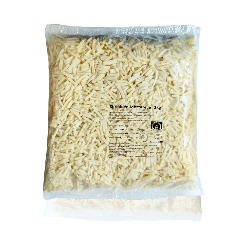 

Keju Mozzarella Parut Impor | Shredded Mozarella Moza Cheese Import Zuya Mart
